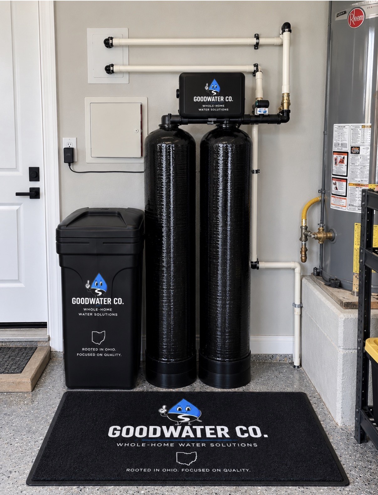 Water treatment system installation, example 1